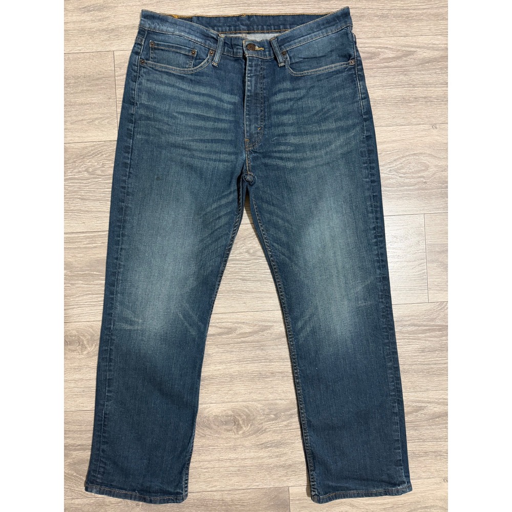 Levis 514 Mens Straight Fit Jeans Blue Medium Wash W36 L29 Cotton Blend